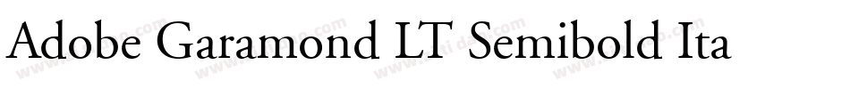 Adobe Garamond LT Semibold Italic字体转换